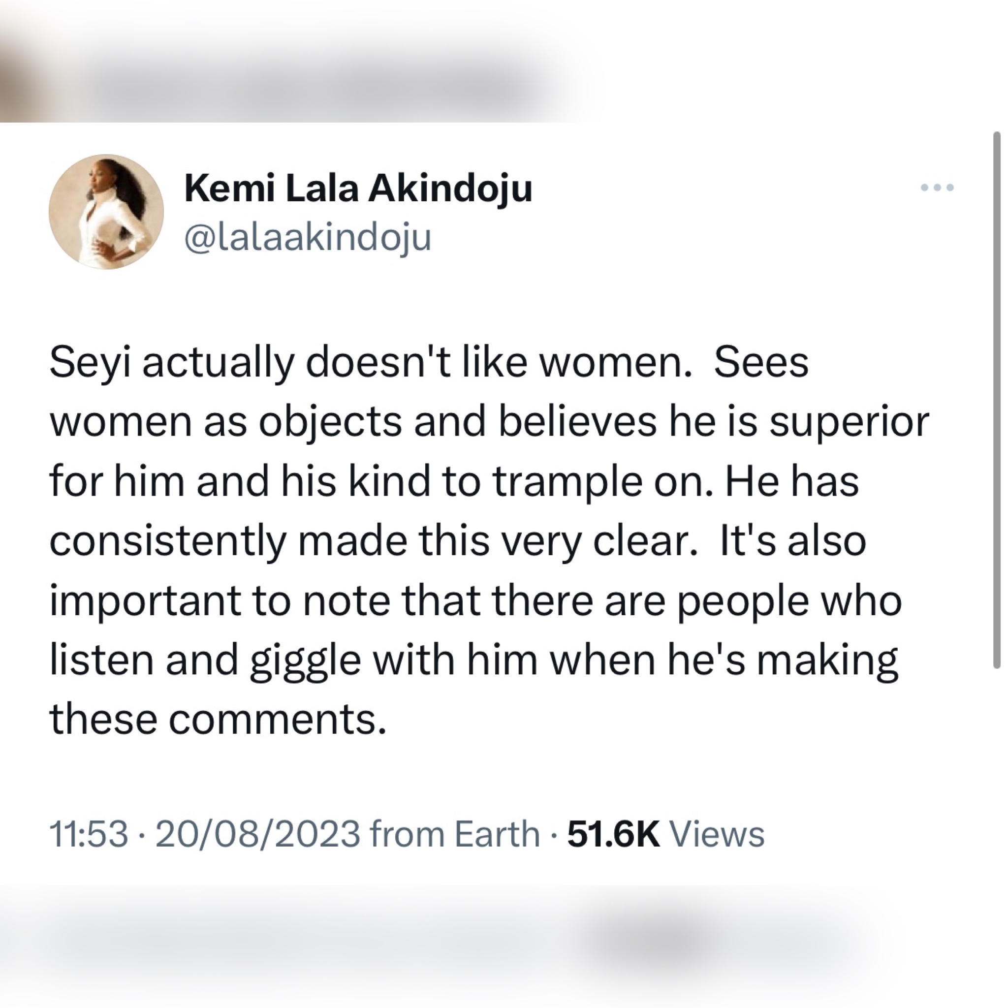 Irresponsible parenting - Actress Lala Akindoju-Fregene slams Seyi Awolowo for saying he will train his sons to ?run a train? on other people