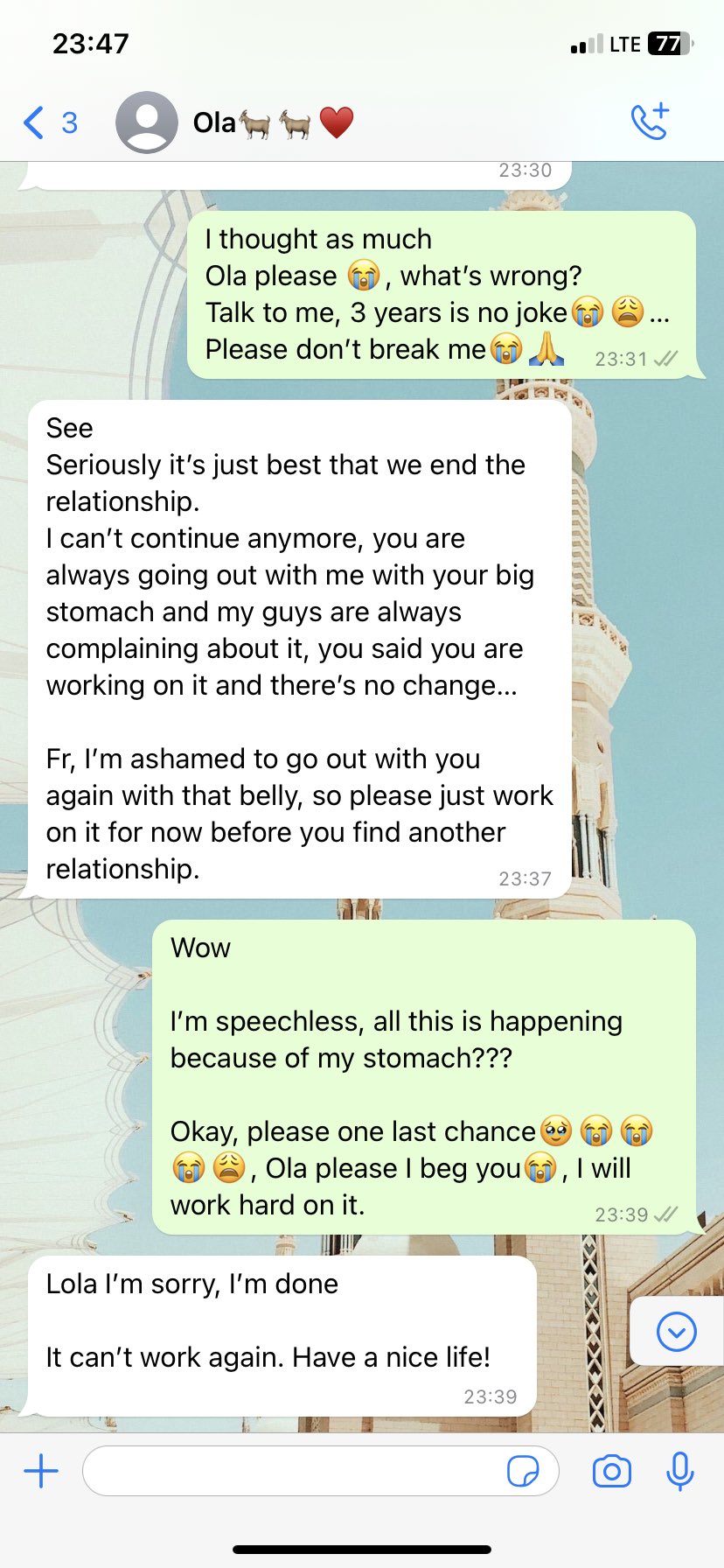 Lady narrates how her boyfriend of 3 years dumped her over her big stomach