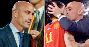 Luis Rubiales refuses to step down as Spanish football federation president over Jenni Hermoso kissing scandal