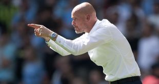 Manchester United manager Erik ten Hag during the Emirates FA Cup Final between Manchester City and Manchester United at Wembley Stadium on June 03, 2023 in London, England.