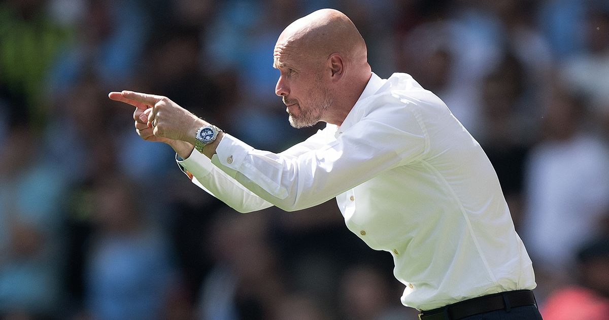 Manchester United manager Erik ten Hag during the Emirates FA Cup Final between Manchester City and Manchester United at Wembley Stadium on June 03, 2023 in London, England.