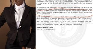NBA files petition against lawyer Ms. Ifunanya Excel Grant before the Legal Practitioners Disciplinary Committee over her social media lifestyle