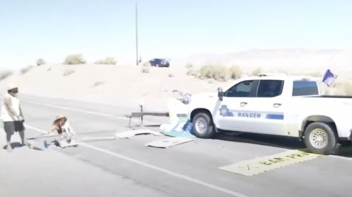 Nevada Tribal Rangers Plow Truck Through Climate Activists Blocking Road