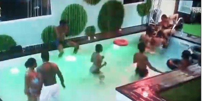 BBNaija All Stars: Alex, Ike Go Physical At Pool Party (Video)
