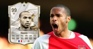 EA Sports FC 24 icons and heroes: Thierry Henry celebrates scoring Arsenal