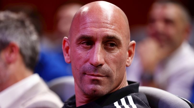 Spanish Football Federation (RFEF) president Luis Rubiales in a press conference in June 2023.