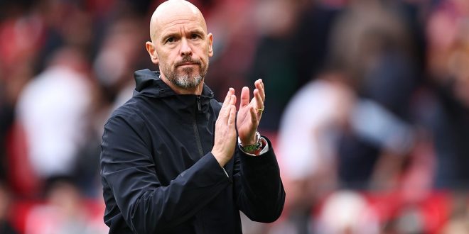 Manchester United new manager odds: manager Erik ten Hag during the Premier League match between Manchester United and Brighton & Hove Albion at Old Trafford on September 16, 2023 in Manchester, United Kingdom.
