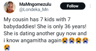 My 36-year-old cousin has 7 kids with seven baby daddies  - South African lady reveals