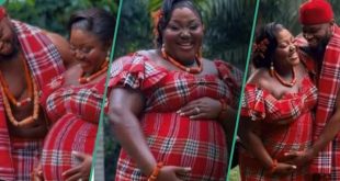 Nollywood actor Stan Nze and his wife are expecting their first baby
