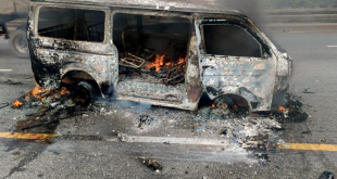 Passengers escape unhurt as bus goes up in flames on Lagos-Ibadan expressway