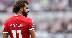 Mohamed Salah of Liverpool during the Premier League match between Newcastle United and Liverpool FC at St. James Park on August 27, 2023 in Newcastle upon Tyne, England.
