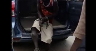 Suspected thief caught stealing side mirrors from cars in Lagos