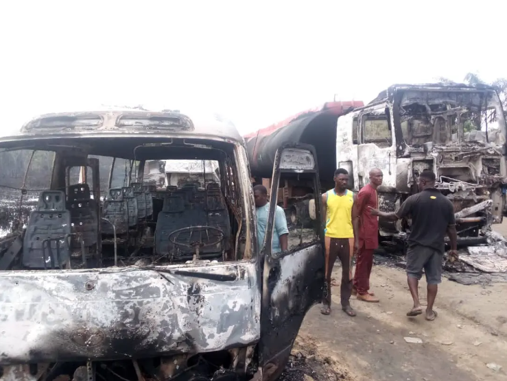 5 dead, vehicles razed as fuel tanker explodes in Delta