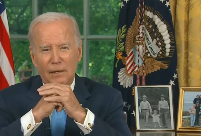 President Biden addresses the nation from the Oval Office
