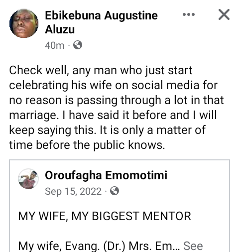 Any man who celebrates his wife on social media for no reason is passing through a lot - Lawyer reacts to old post of Nigerian man praising wife he accused of infidelity