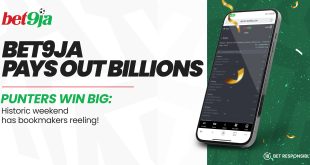 Bet9ja pays out billions, punters win big: Historic weekend has bookmakers reeling!