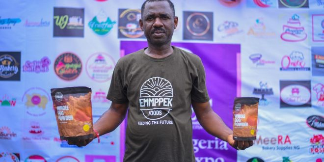 Emmppek Foods, Maker of Whole Egg Powder and Home-Made Garri Show Culinary Wonders At International Trade And Nigeria Cake Expo