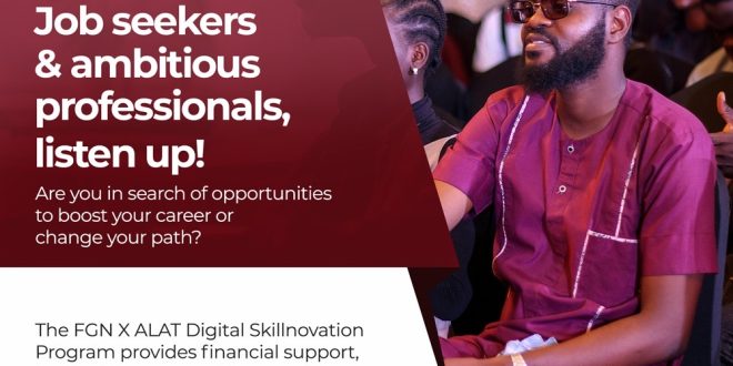 Entries open for FGN/ALAT Digital Skillnovation Programme for Youth and MSMEs