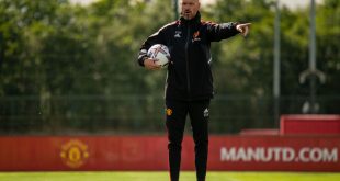 Manager Erik ten Hag of Manchester United in action during a first team training session at Carrington Training Ground on June 27, 2022 in Manchester, England. (Photo by Ash Donelon/Manchester United via Getty Images)