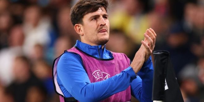 Harry Maguire applauds the England fans during the friendly against Australia in October 2023.