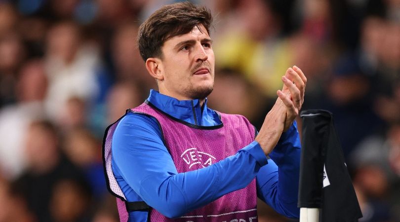 Harry Maguire applauds the England fans during the friendly against Australia in October 2023.