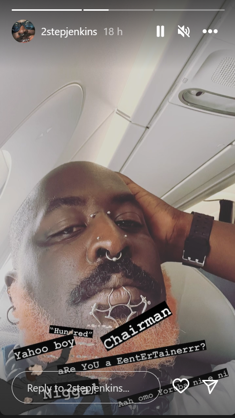Nigerian man with multiple face piercings shares his experience with an immigration official at a Nigerian airport