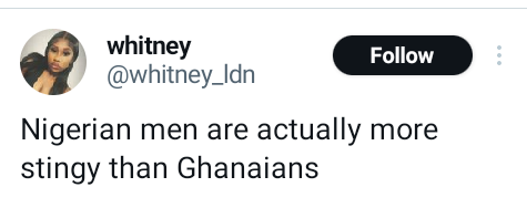 Nigerian men are more stingy than Ghanaians - Ghanaian lady says
