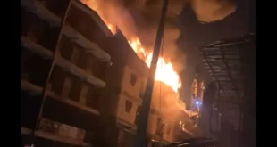 Properties worth millions of Naira destroyed as fire guts three buildings in Lagos market