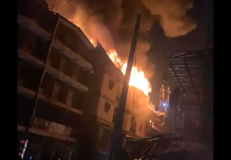 Properties worth millions of Naira destroyed as fire guts three buildings in Lagos market