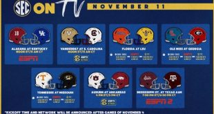 SEC Football on TV: Week 11