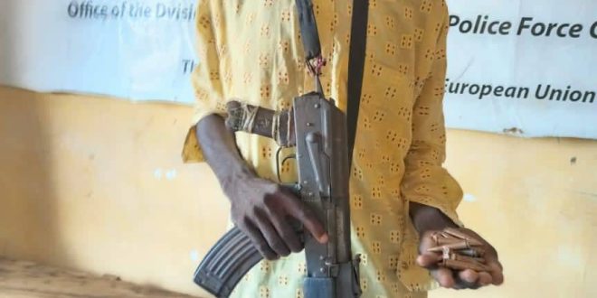 Wanted criminal arrested with AK-47 rifle and 16 rounds of live ammunition in Adamawa