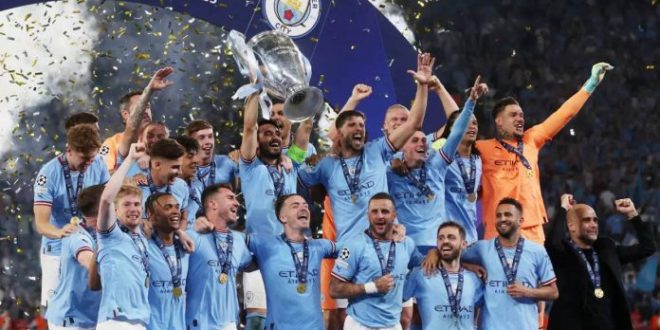 Manchester City With The Champions League