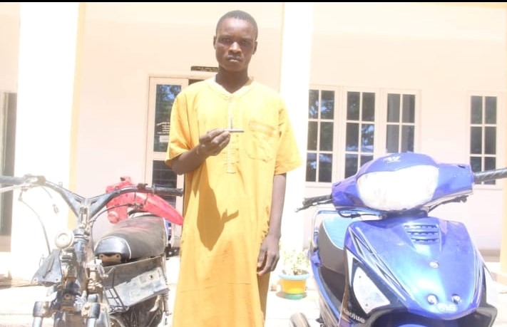 Bauchi police arrest suspected stolen properties receiver and thief who specializes in stealing motorcycles