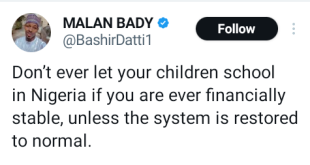 Don?t ever let your children school in Nigeria if you are ever financially stable - Nigerian man says