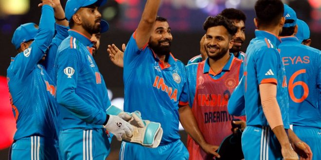 India thrash Sri Lanka to book Cricket World Cup semifinal spot