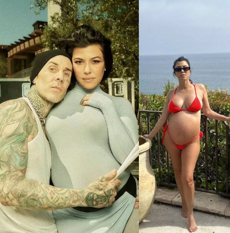 Kourtney Kardashian gives birth to first baby with Travis Barker weeks after emergency surgery
