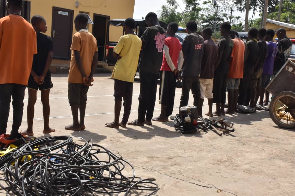 NSCDC arrests 15 suspected vandals in Abuja