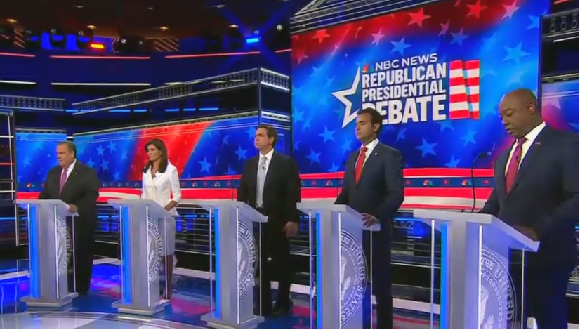The candidates take the stage at the third presidential debate.
