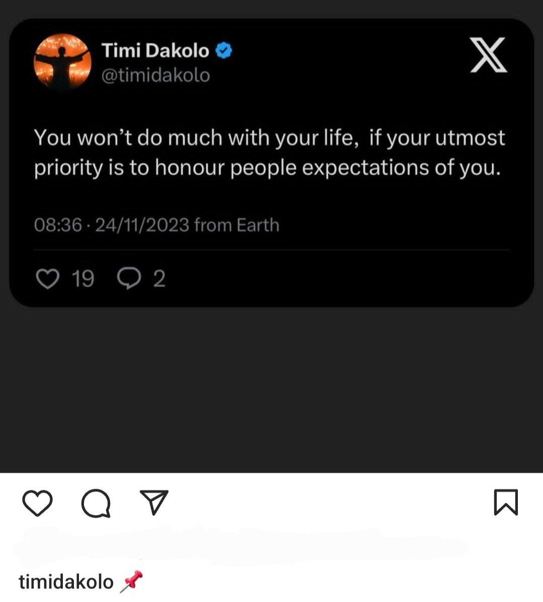 Timi Dakolo advices people against prioritising other people