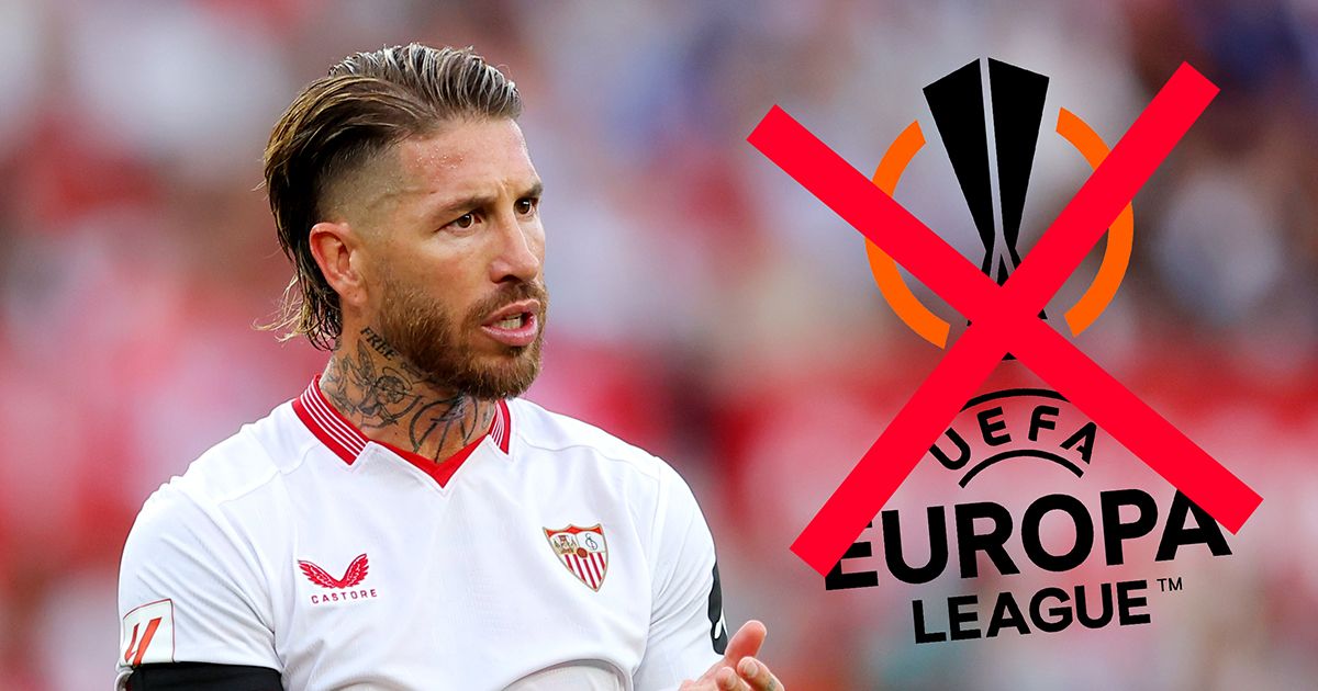 Sergio Ramos of Europa League holders Sevilla FC applauds during the LaLiga EA Sports match between Sevilla FC and Real Madrid CF at Estadio Ramon Sanchez Pizjuan on October 21, 2023 in Seville, Spain.