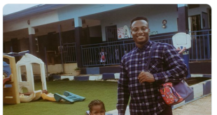 Young man who found a baby girl dumped by the road side in Enugu in June 2022, shares new heartwarming photo of him and the girl