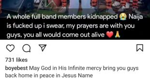 Abuja musician and his band members kidnapped while travelling to Kogi for an event