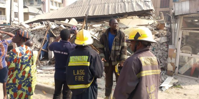 Baby and woman trapped as building collapses in Lagos