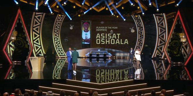 #CAFAwards2023:  Asisat Oshoala wins women?s Player of the Year for the 6th time