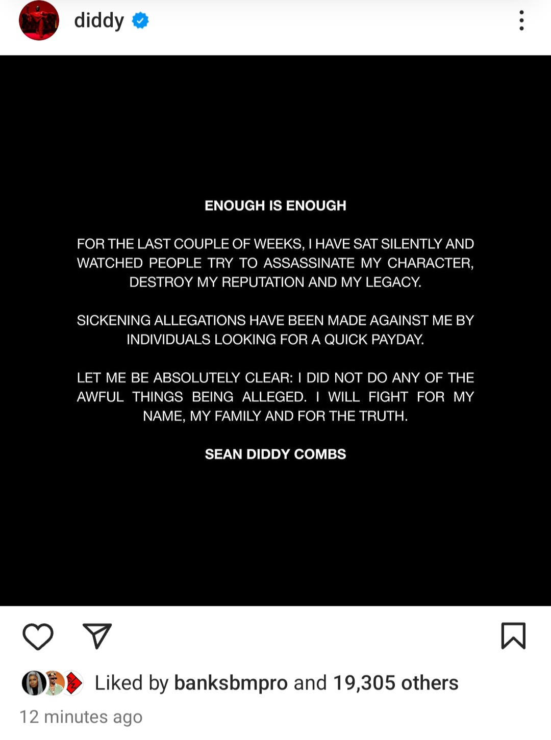 "Enough is enough" Diddy roars as fourth woman sues him