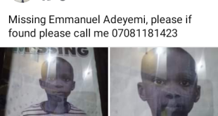Father cries out over disappearance of his 9-year-old son in Lagos