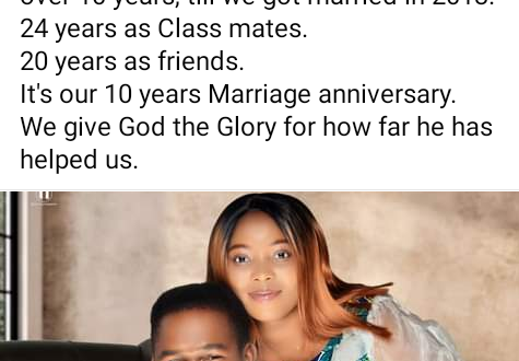 I used to add her name to list of noise makers to provoke her - Nigerian man who married his secondary school classmate writes as they celebrate wedding anniversary