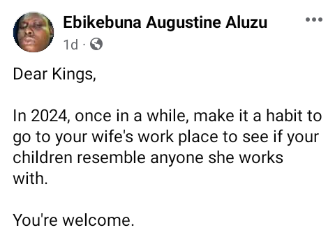 In 2024, make it a habit to go to your wife