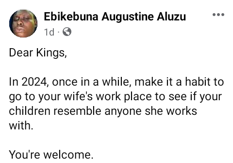 In 2024, make it a habit to go to your wife
