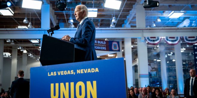 In Las Vegas, Biden Speaks the Name He Often Doesn’t